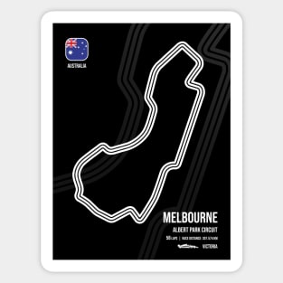 Melbourne Race Track (B&W) Sticker